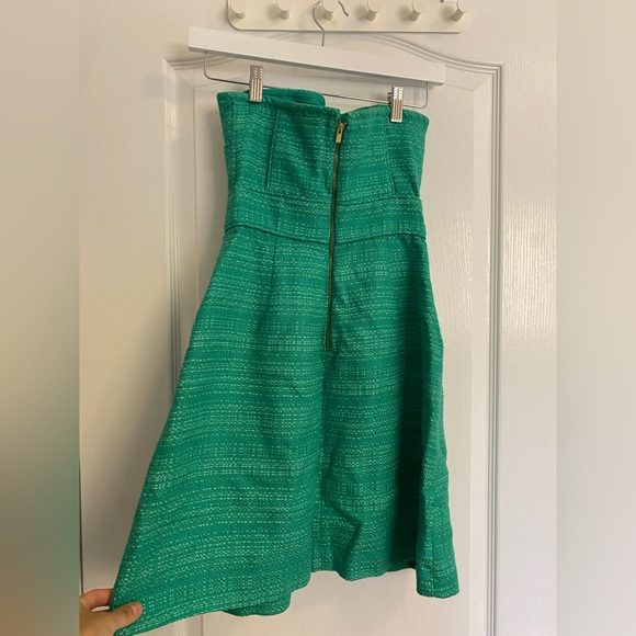 Banana Republic Green Strapless Dress Petite Size 00P - Picture 8 of 10